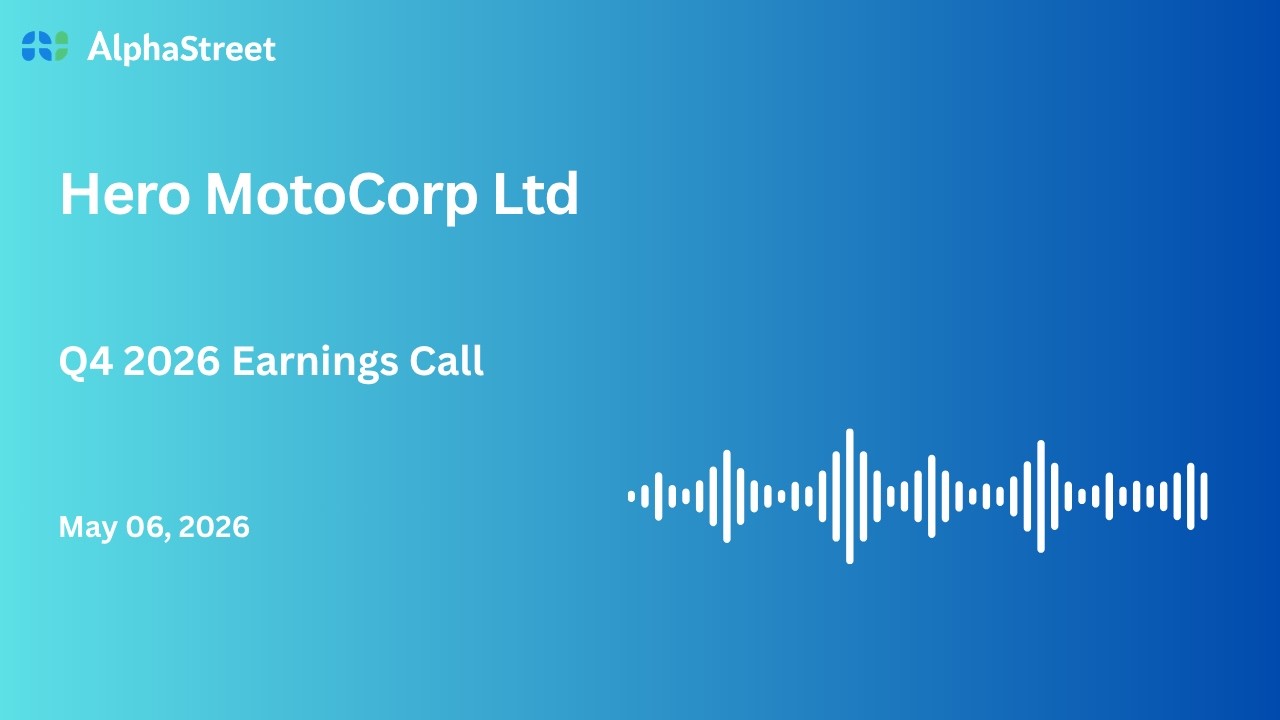 Конференц-звонок по итогам 4 квартала 2025-2026 финансового года компании Hero MotoCorp Ltd.