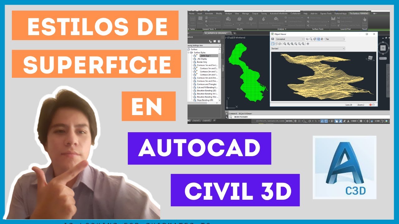 CREAR ESTILOS de SUPERFICIE en AutoCAD CIVIL 3D [2023] CAP. 12👷🏻💯