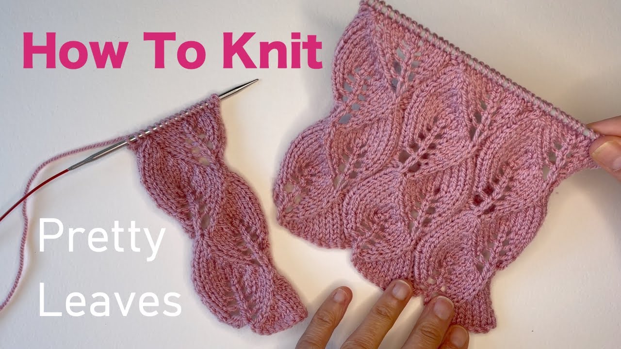 Pretty Lace Leaves Knitting Pattern for Ladies/Girls Sweater and Cardigan