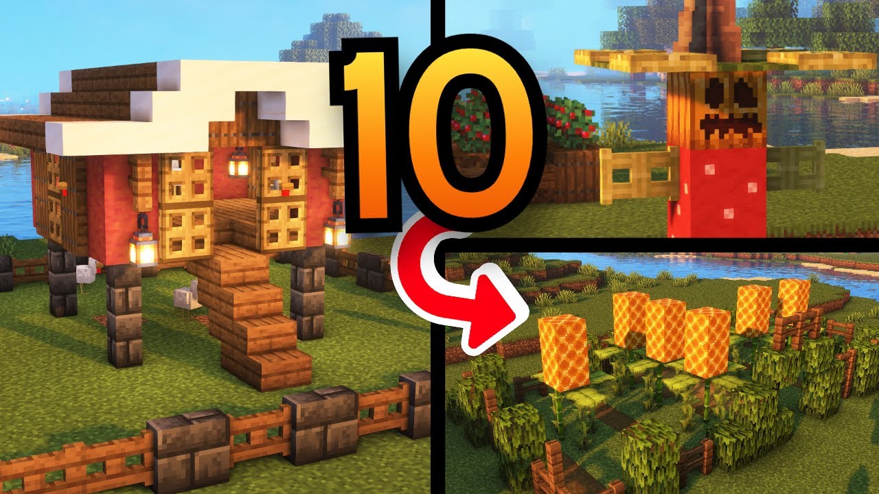 Minecraft | 10 FARM Build Hacks and Ideas!