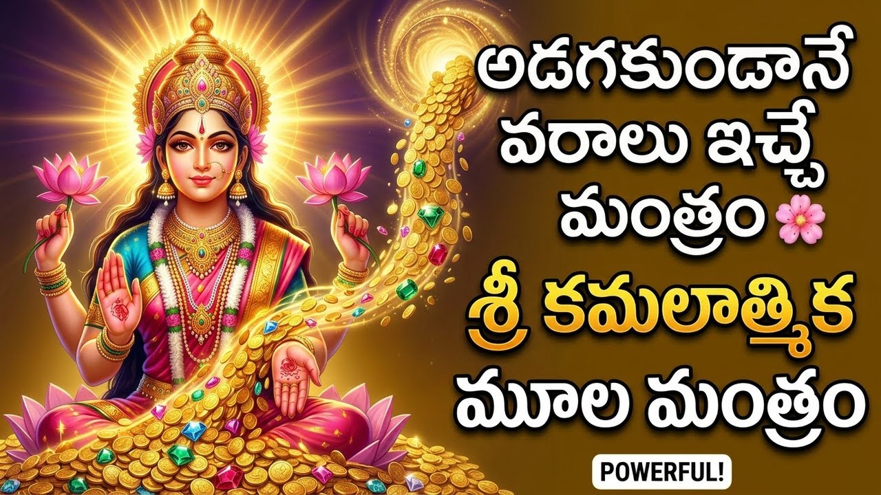 కమలాత్మిక మూల మంత్రం | Kamalatmika Moola Mantra | Powerful Friday Lakshmi Mantra for Wealth