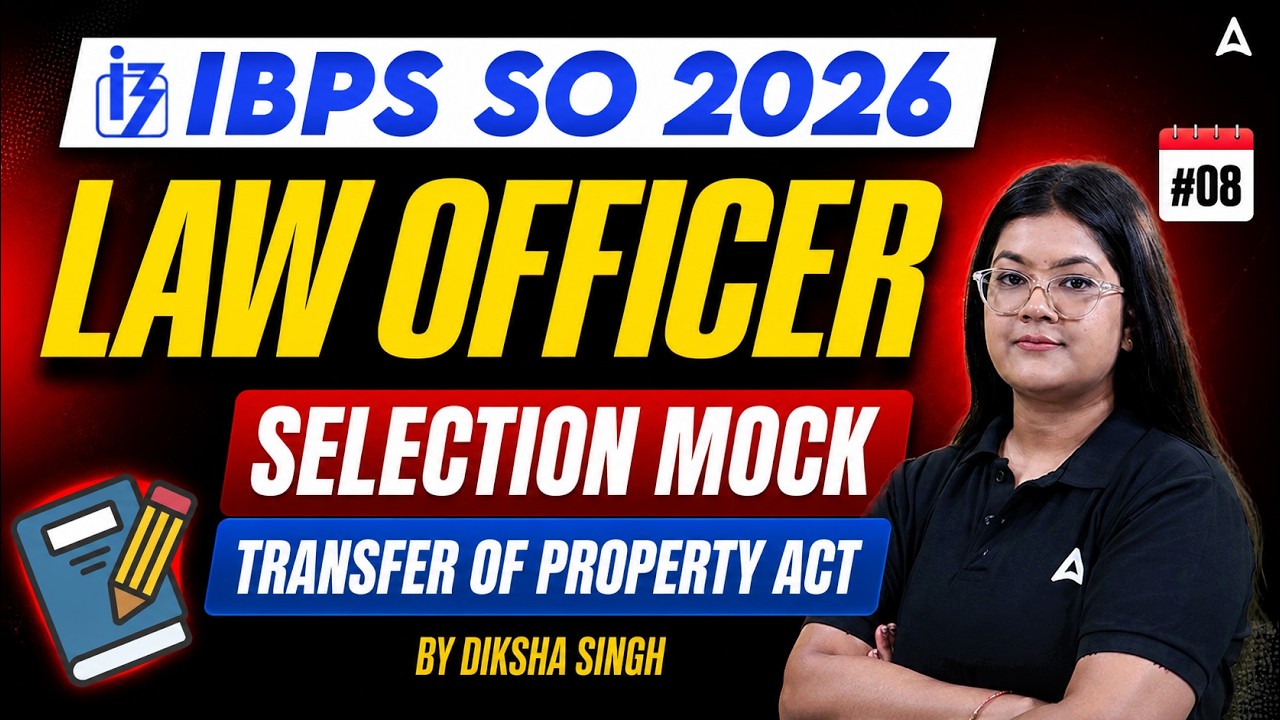 IBPS SO Law Officer 2026 | Selection Mock #8 | Based on New Pattern | By Diksha Singh