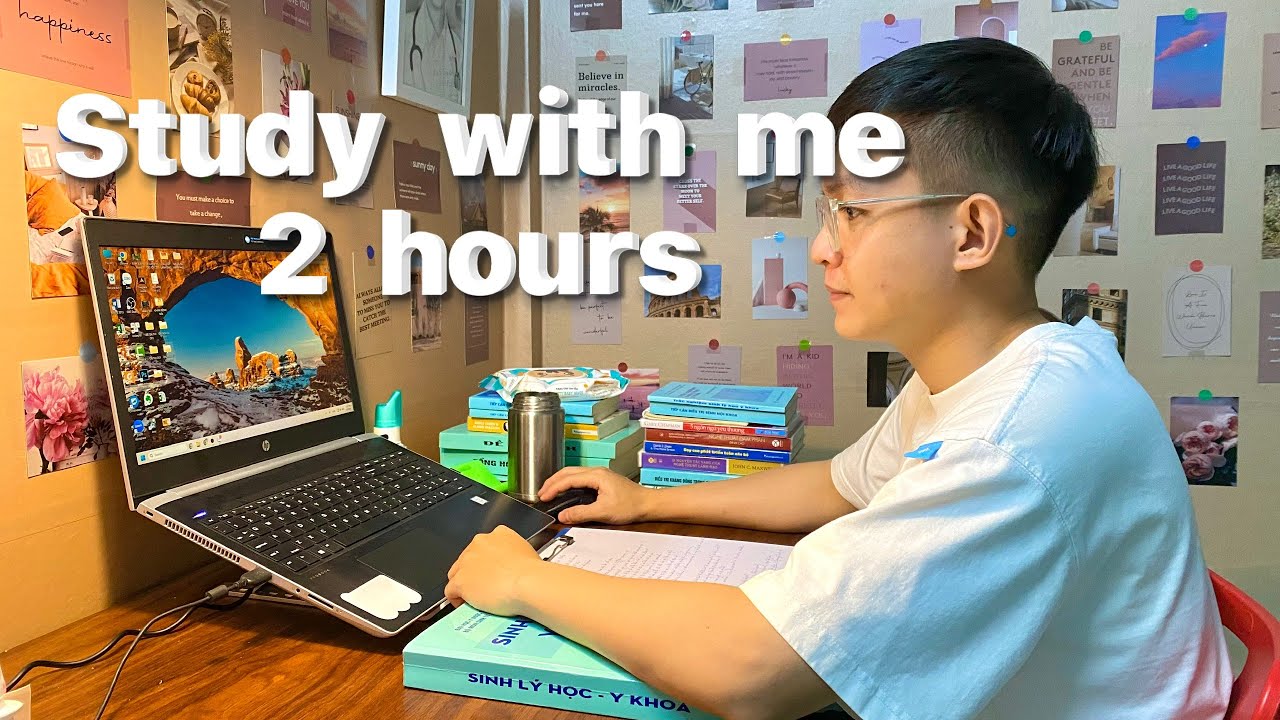 Study with me live pomodoro | 2 hours | Calm music, rain sound