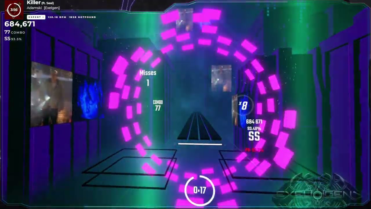 Adamski - Killer (ft. Seal) / Exelgen / Cinema + Chroma / Beat Saber / 1080p 60fps