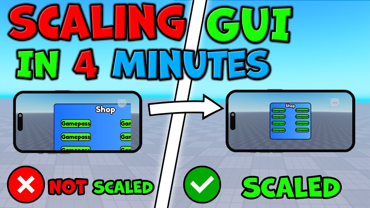 How to SCALE IN-GAME Gui FAST! | Buttons + Frames + ScrollingFrames | Roblox Studio
