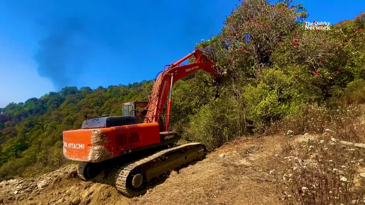 Powerful Tata Hitachi Excavator Building a New Road | Video Compilation | Road Construction Video