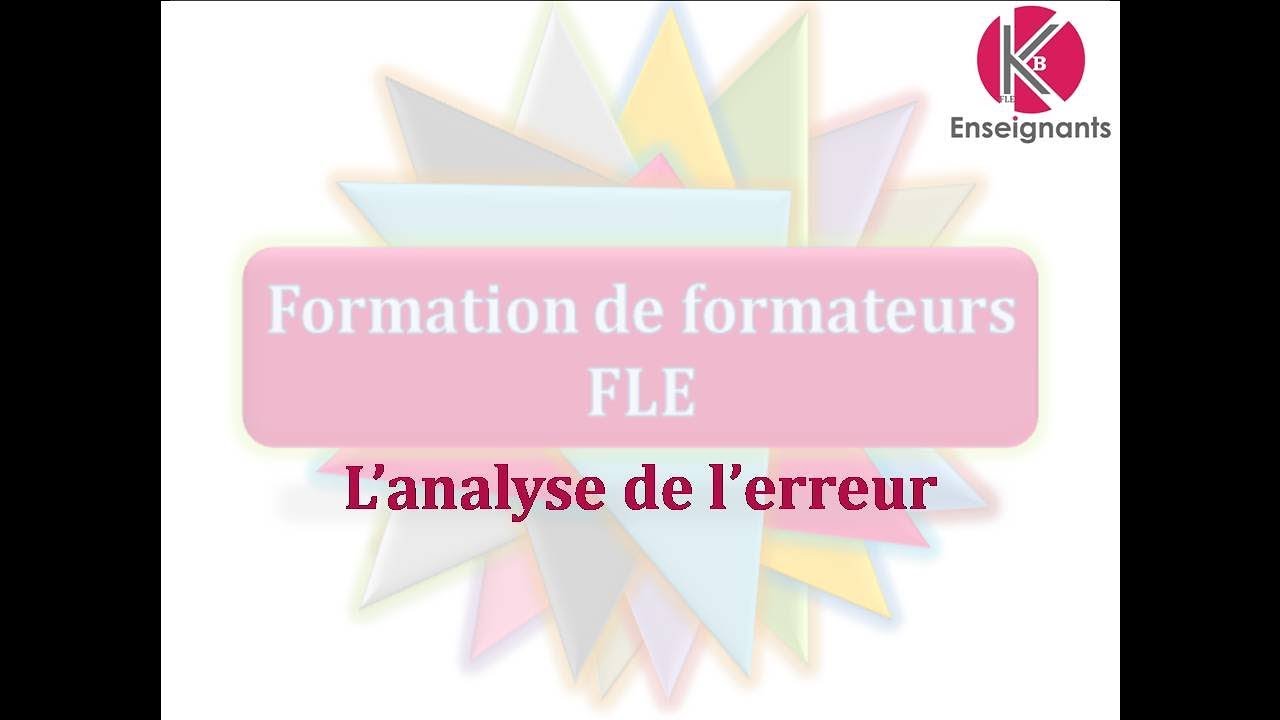 Vidéo n°43 - Analyse de l'erreur