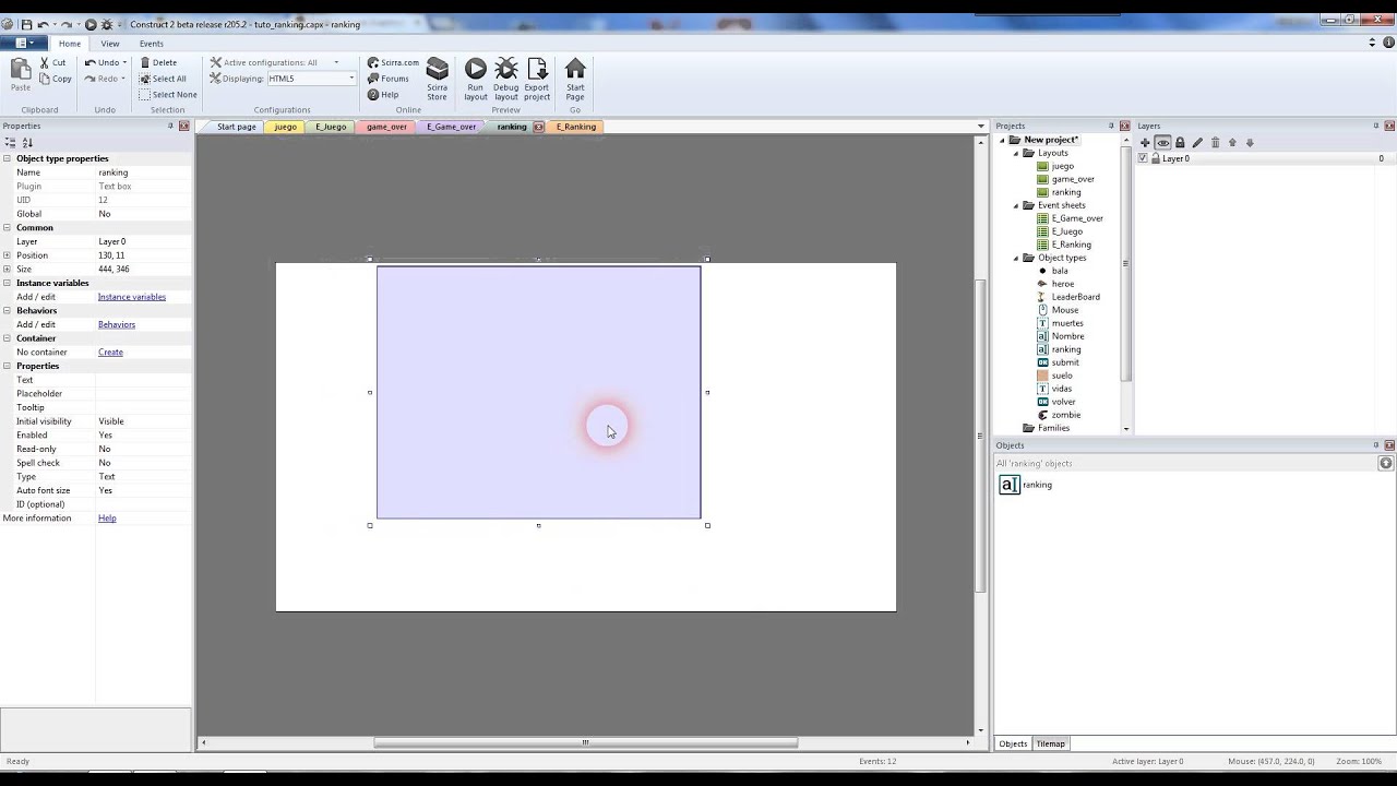 Tutorial Construct 2, como crear un Ranking online, para principiantes.