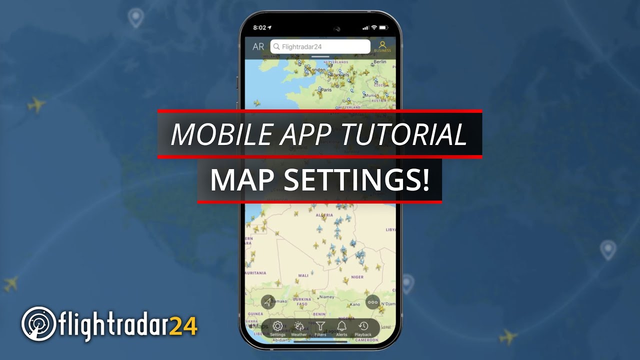 Tutorial: navigating Flightradar24 Map Settings