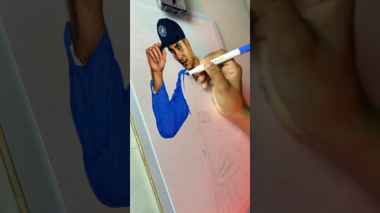 Ever used Mechanical COLOUR PENCIL❓| Drawing Shubman Gill | #shubmangill #drawing #artsupplies
