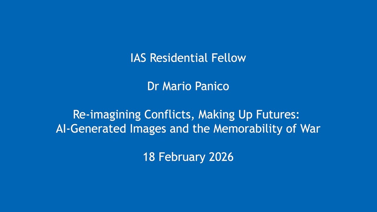 Dr Mario Panico - Re-imagining Conflicts, Making Up Futures: AI-Generated Images and the...