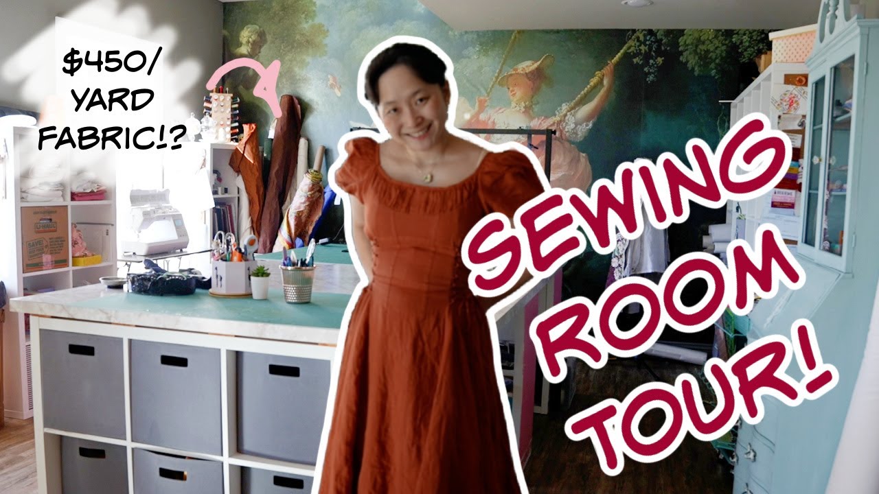 My Dream Sewing Room Tour and How I Set It Up. (Also let's look at my fabric stash!)