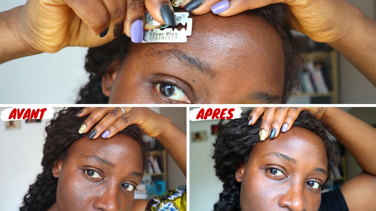 COMMENT S'ÉPILER LES SOURCILS: ÉPILATION RAPIDE , FACILE, ET SANS DOULEUR A LA LAME,  A LA MAISON