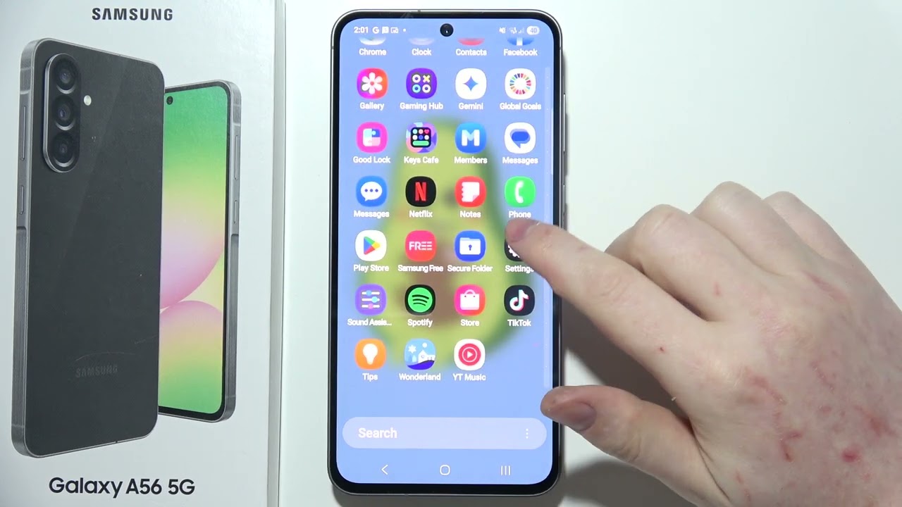 SAMSUNG Galaxy A56 5G: How to Create Folders in App Drawer