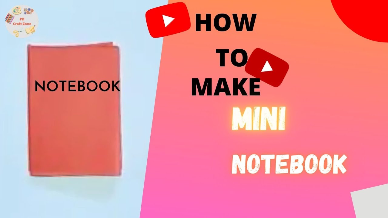How to make Mini Notebook | PD Craft Zone |