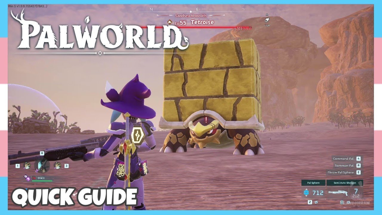 *New Pals* Where To Catch Alpha Tetroise In Palworld *1.0 Update* | Location Quick Guide