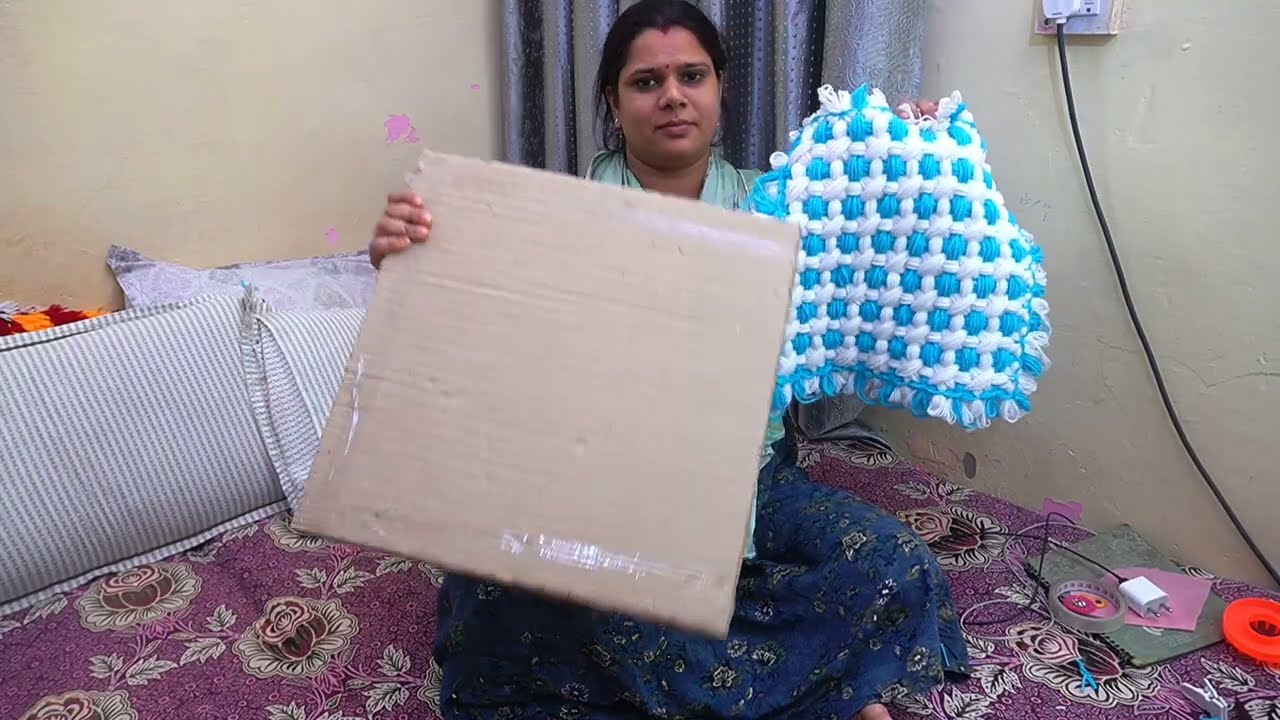 बिना फ्रेम के कार्ड बोर्ड की सहायता से बनाये फ्रेम वाला Woolen Table Mat | #knittercrafteryogita 