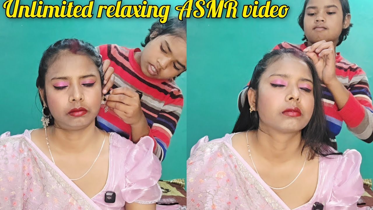 Relaxing hair styling asmr