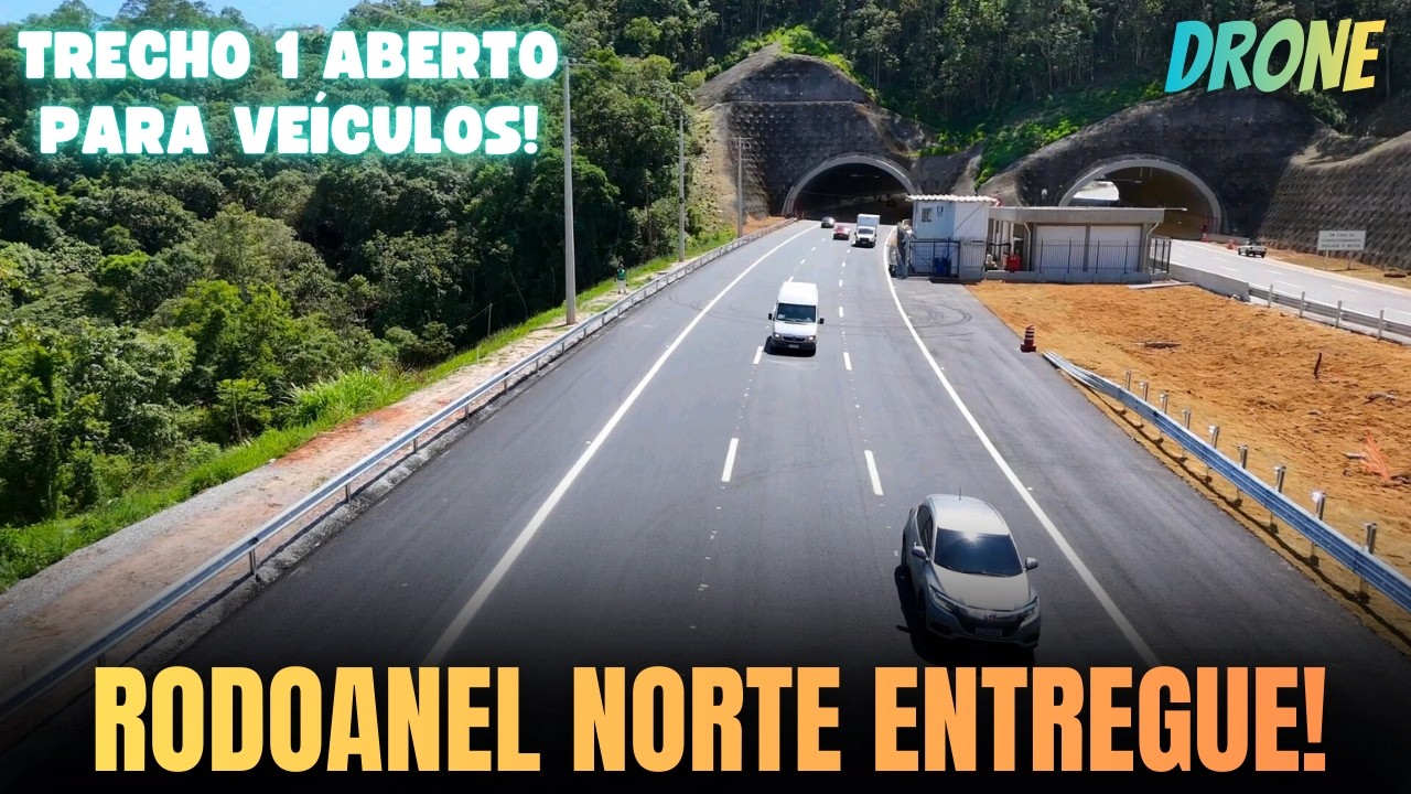 Vídeo pegando fogo! Trecho 1 do Rodoanel Norte liberado para veículos! - Guarulhos - São Paulo
