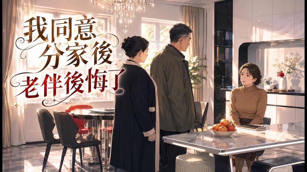 #我同意分家後老伴後悔了  我同意AA後，退休老伴哭著求我回家。老伴退休當天，在全家都在的飯局上，突然宣布要和我AA制。婉晴，我養了你三十年，現在我退了，你也該獨立了。 #言情 #情感 #完結 #女頻