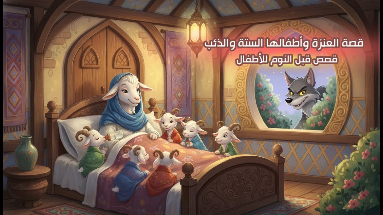 قصص قبل النوم للأطفال | قصة العنزة وأطفالها الستة والذئب بالعربية #قصص_قبل_النوم_للاطفال 