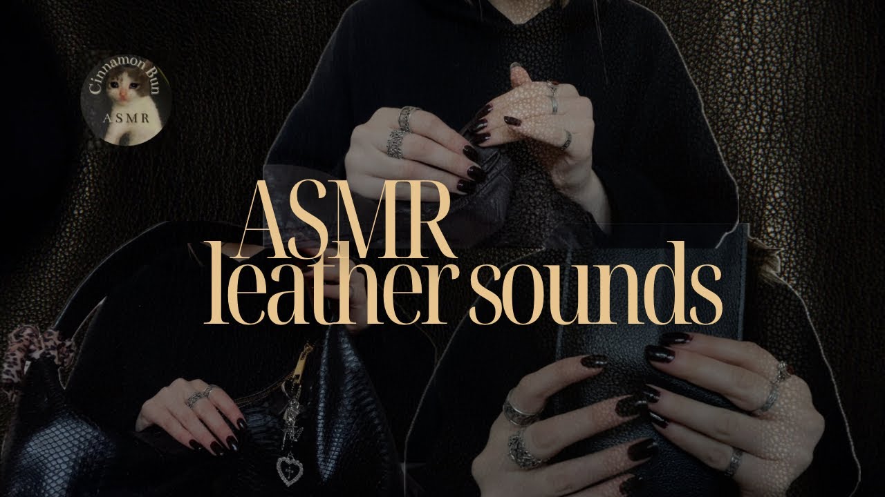 ASMR leather sounds ☆ (soft spoken)