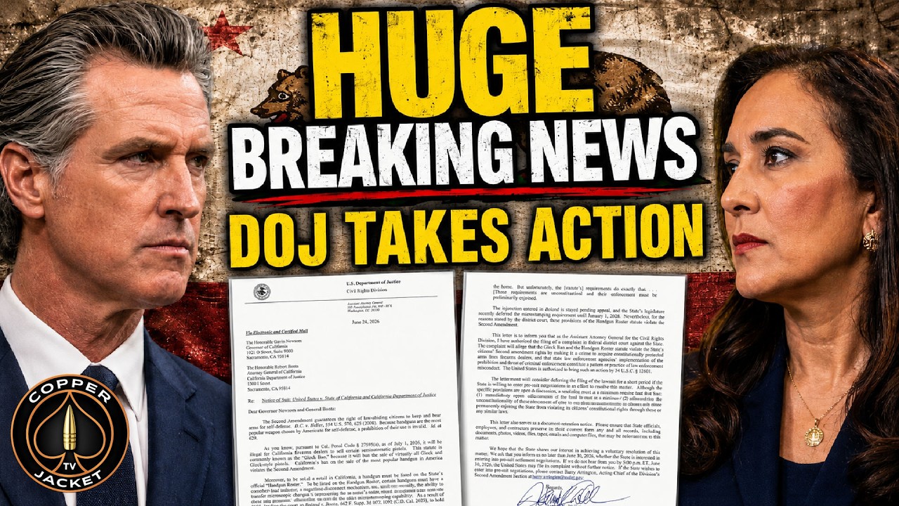 Major Breaking News: DOJ Sues California Over It's Gun Laws