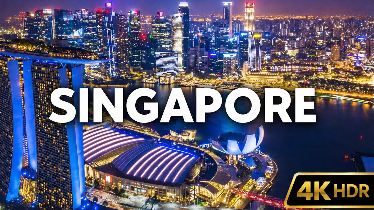 Cinematic skyline experience of the SINGAPORE city in 4K ULTRA HDR 