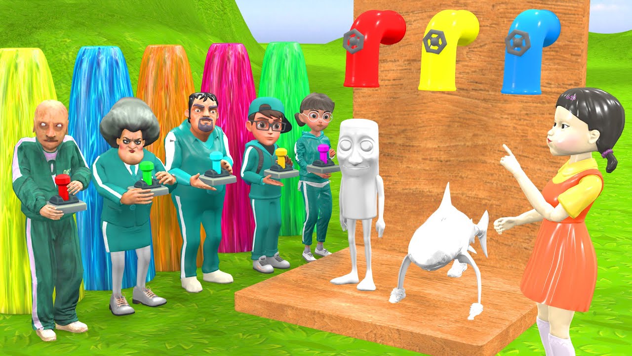 Scary Teacher 3D vs Squid Game Choose the Right Color Tralala Tralala Brainrot Challenge
