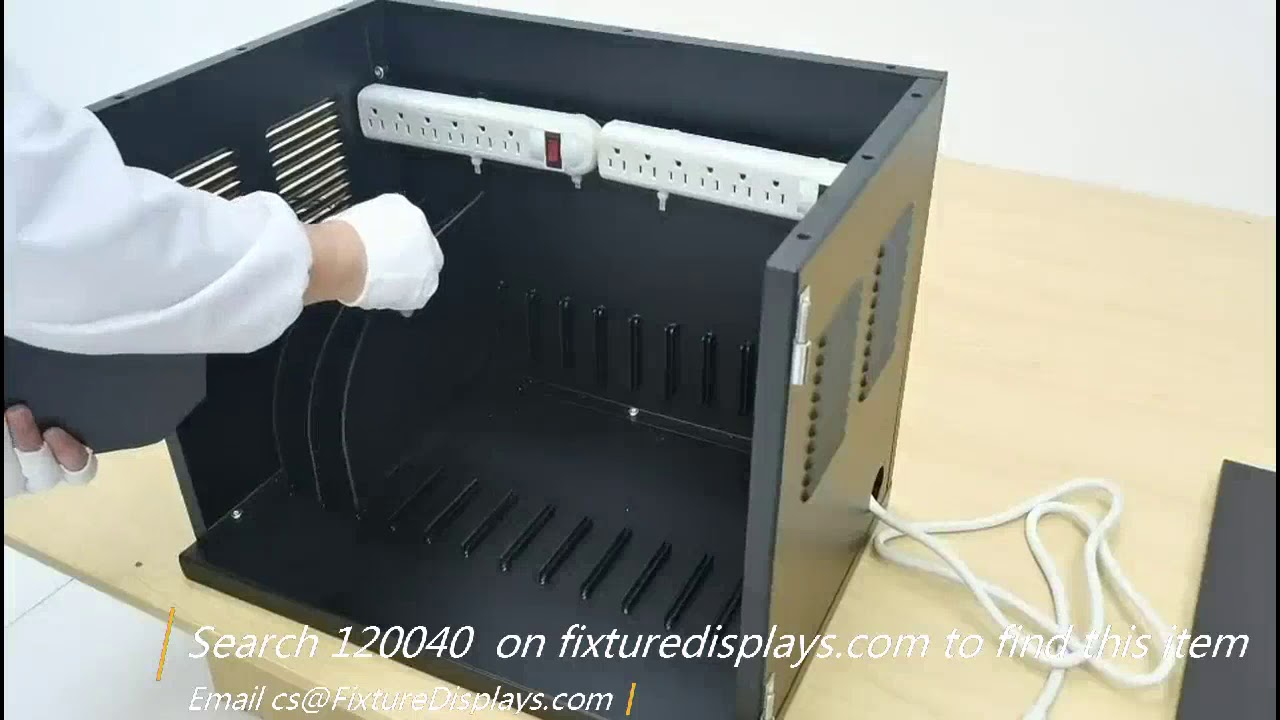 120040 Ipad Tablet Computer Charging Station Storage Cabinet FixtureDisplays Locker Instructions