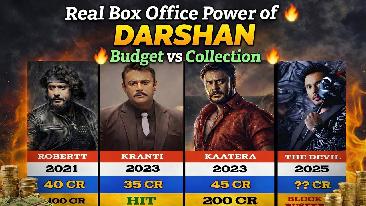 Real Box Office Power of Darshan 🔥|Budget vs Collection |#dboss#cinestats47@CineStats47 