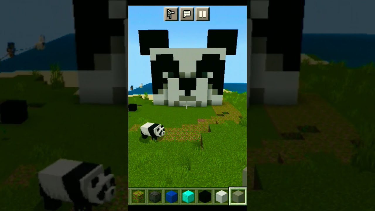 Minecraft easy panda house #short #minecraft #best 🏠🐼🐼🎋🎍