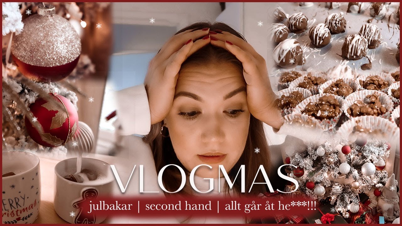 BAKAR MASSOR AV JULGODIS | SECOND HAND SHOPPING | ALLT GÅR ÅT HE****!! | VLOGMAS #4 | AMANDA MARIN