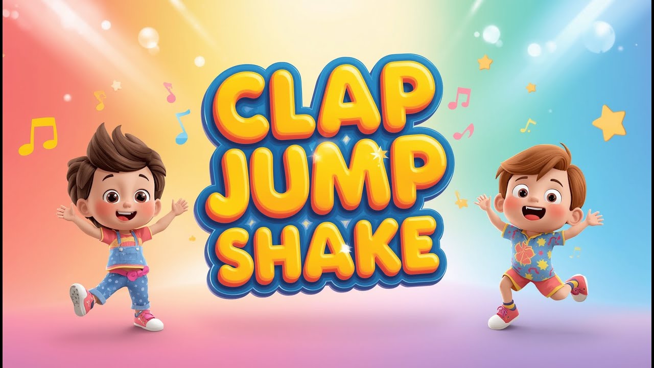 Clap Jump Shake Song 🎵 | Fun Action Song for Kids | Dance & Move | Preschool Learning