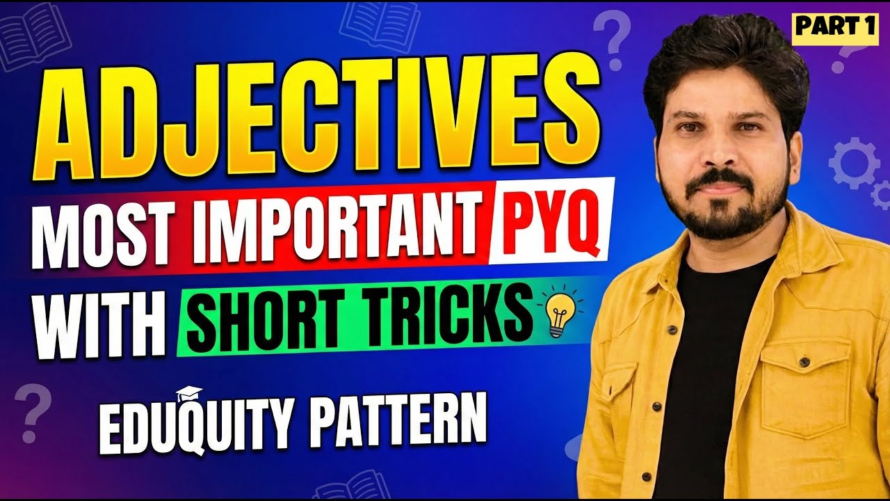 Adjectives Most Important Questions PYQ for SSC Bank & All Exams  Eduquity pattern #trending #ssc