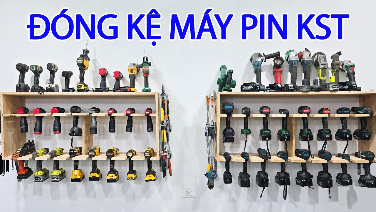 Đóng Kệ Để Máy Khoan KST Đơn giản với Gỗ Ghép