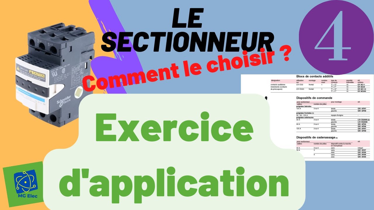 Exercice de choix d’un sectionneur – Recherche catalogue