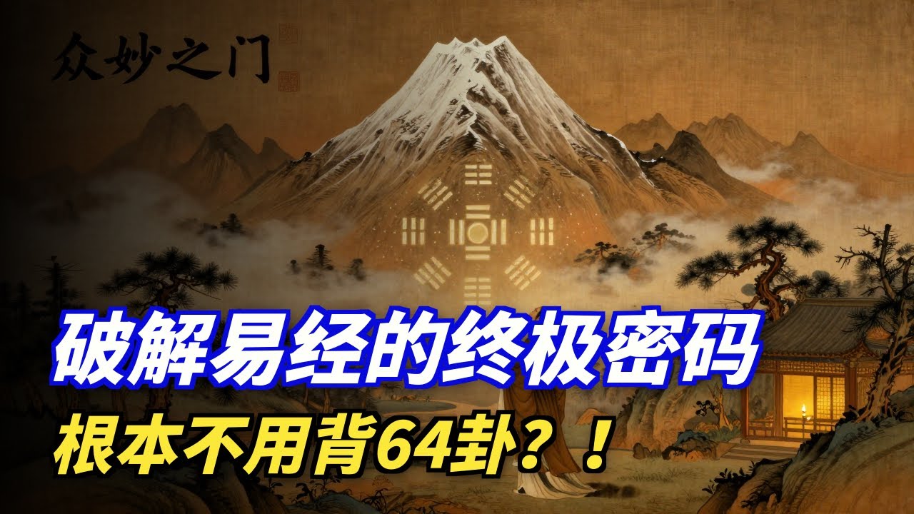 想学会《易经》，根本不用背64卦！记住这个“核心公式”，万物皆可算！ #易经 #公式 #预测 #国学