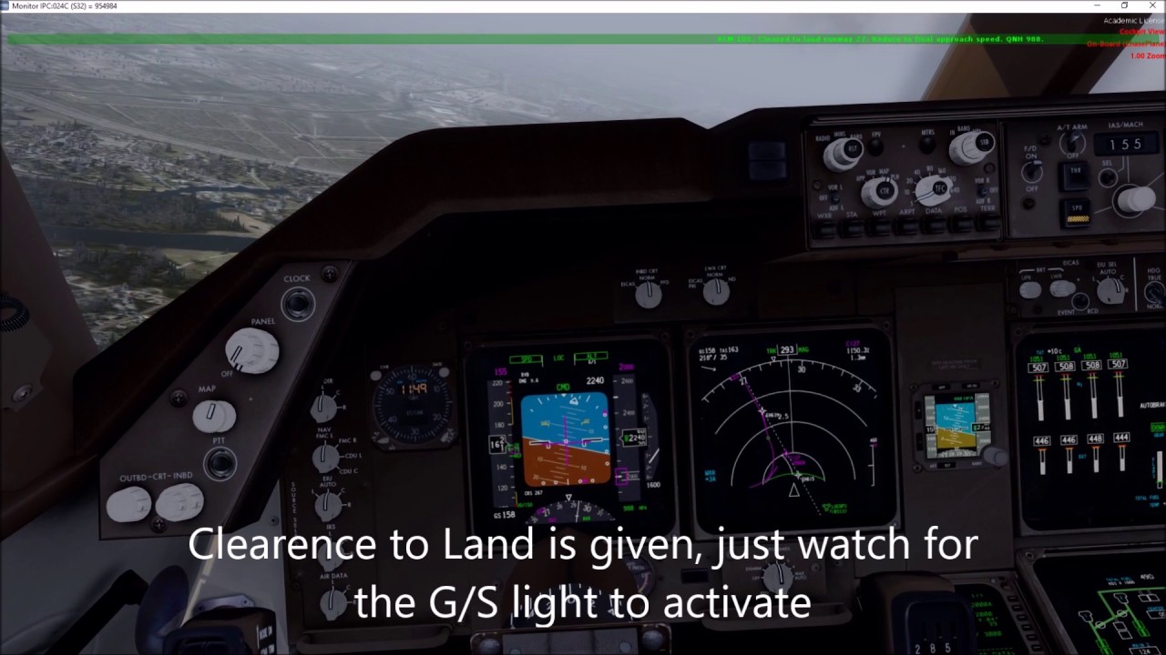 PMDG 747-400 v3 Setup And Preflight Part 3 Descent,Approach and ILS Autoland