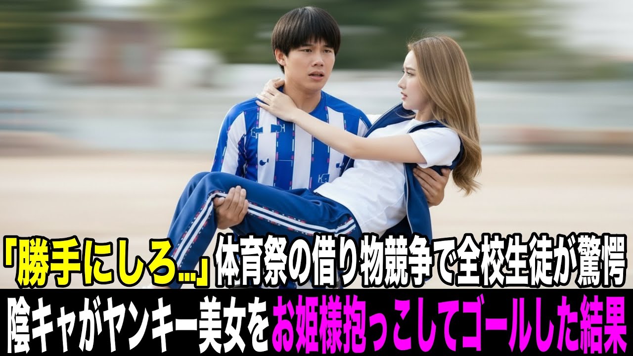 体育祭の借り物競走で全校生徒が驚愕、陰キャがヤンキー美女をお姫様抱っこしてゴールした結果