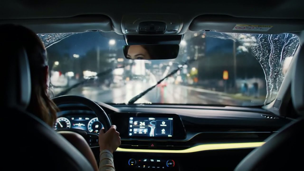 Boring Evening Rain Driving - Dim Screen Soothing Sounds for Study
