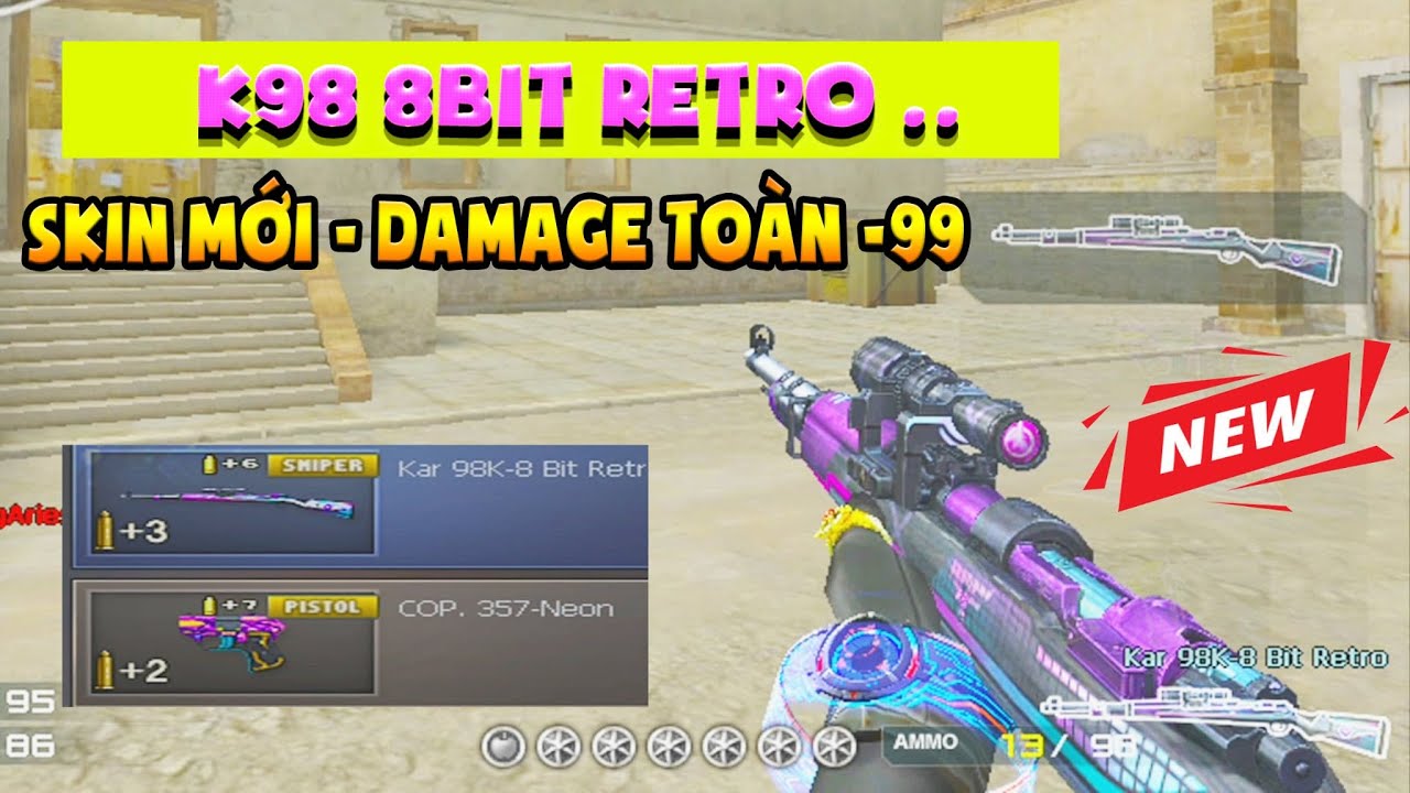 ► Bình luận Đột Kích - K98 Skin 8bit Retro - Tú Lê