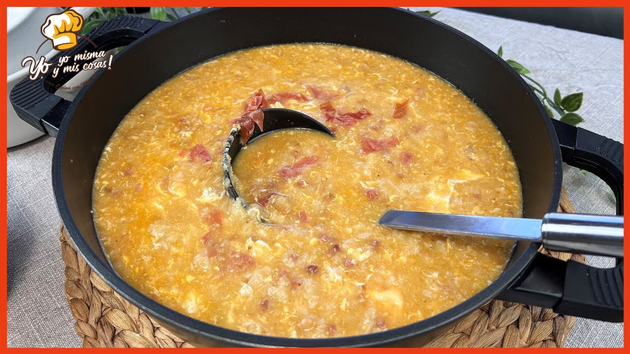 👏⭐ SOPA CASTELLANA o Sopa de AJOS rápida y muy sencilla