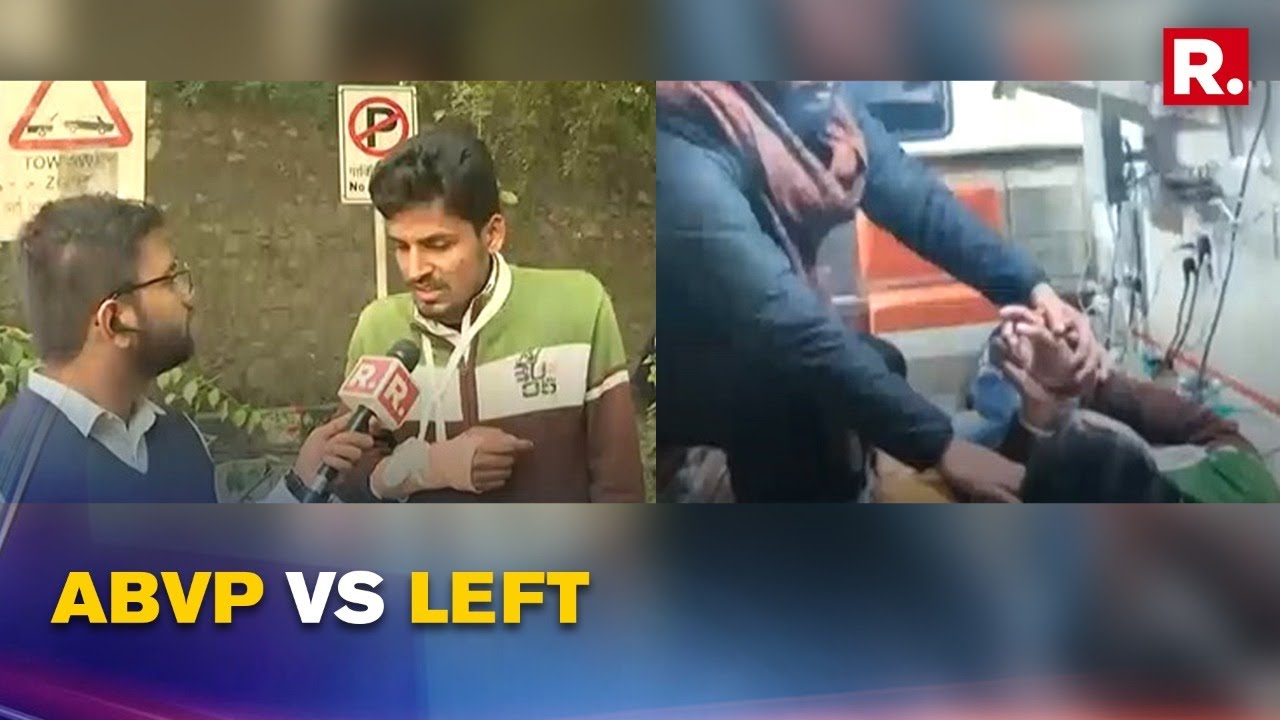 Delhi: Violent Clash Takes Place Between ABVP & Left Students At JNU Campus; Several Injured