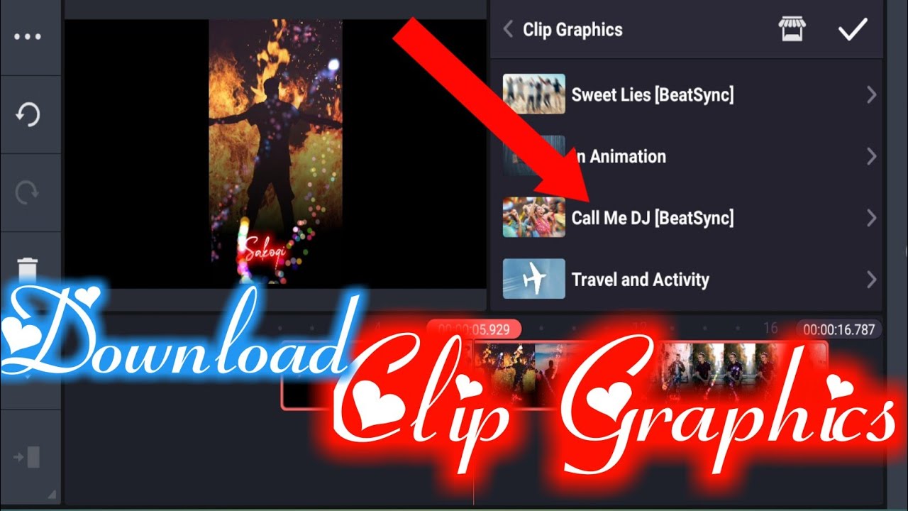 How To Install Clip Graphics Call Me DJ | Call Me DJ effect Kinemaster  Clip Graphics For Kinemaster