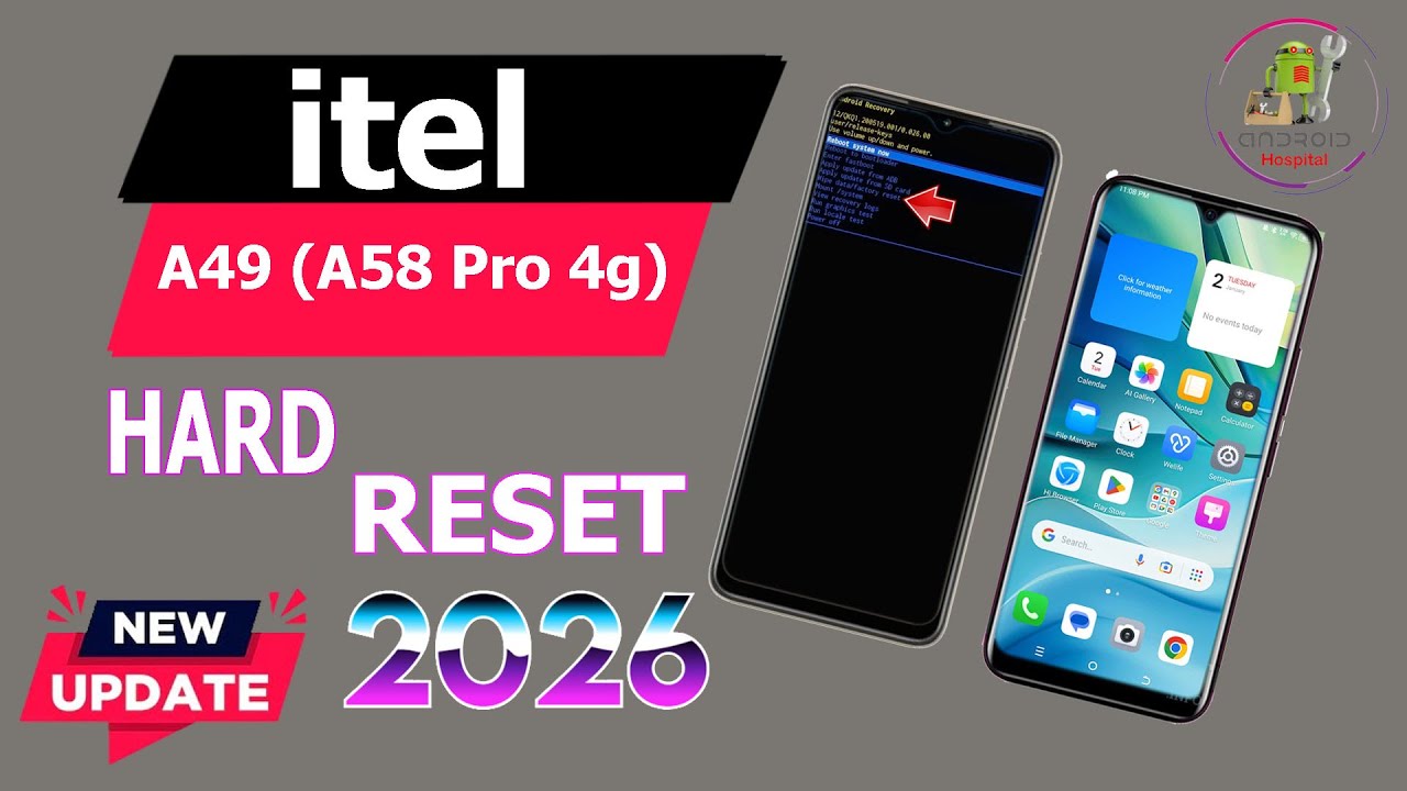 Itel A49(A58 Pro 4g) Hard Reset || Itel A49 Factory Reset || Without Pc 2026