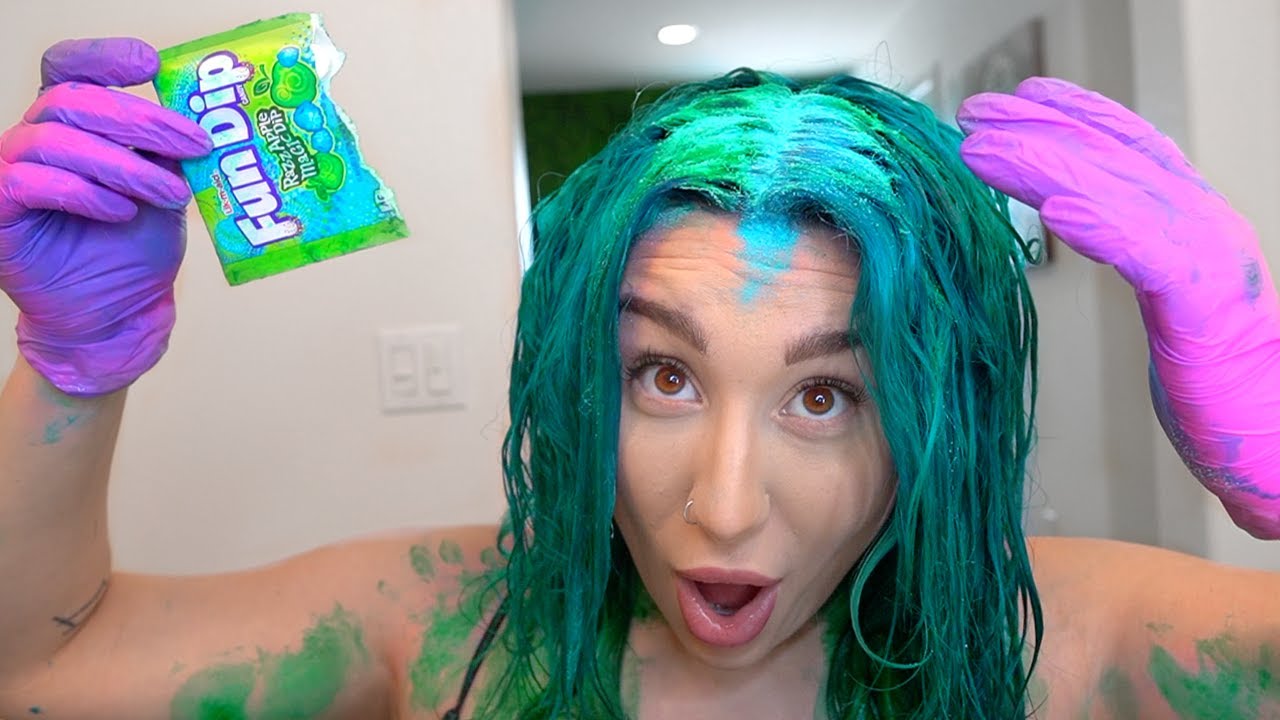 DYING My HAIR With CANDY... Fun Dip