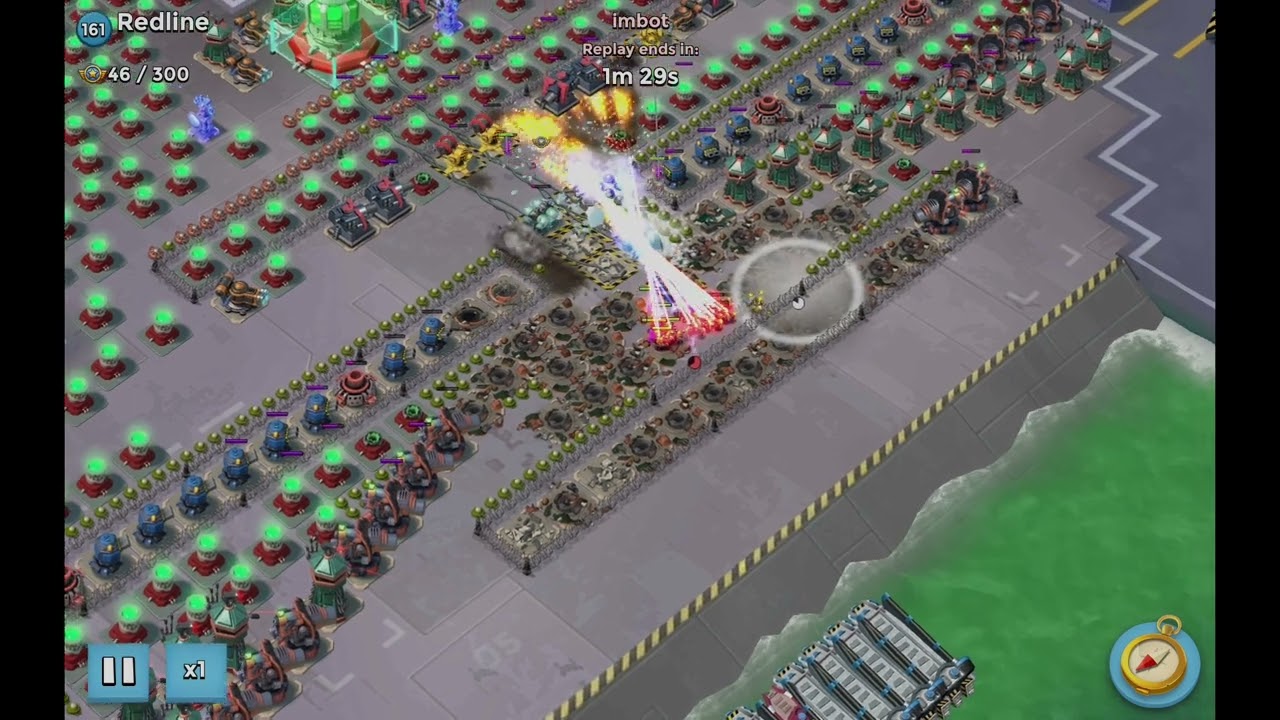 Boom Beach - Massive Attack - 300 Redline solo
