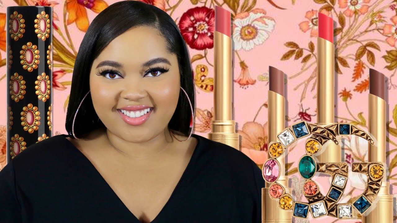 New Gucci Lippies Try On Session | Brilliant Glow & Care Shine Lipstick