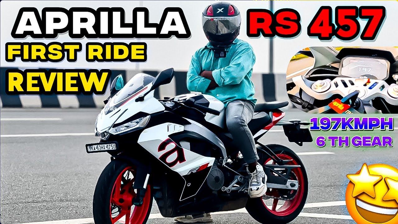 Aprilia RS 457 Top Speed Test: 197 KMPH Max Out! 🔥 Full Review & Ride (Telugu)